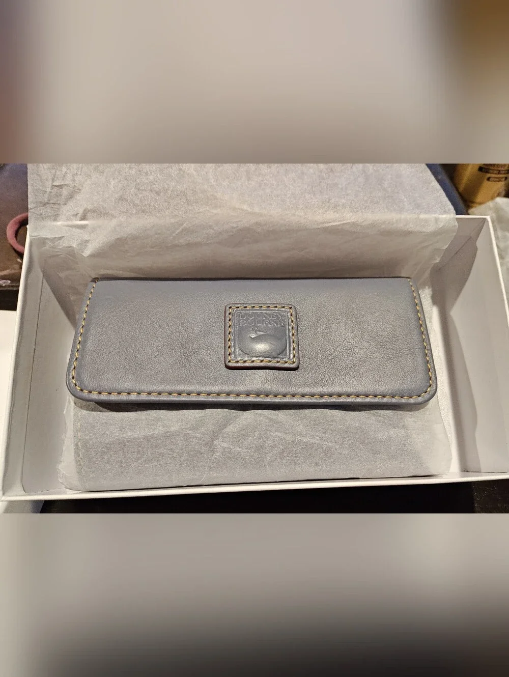 Dooney & Bourke Florentine Flap Wallet - Steel Blue - Picture 1 of 5